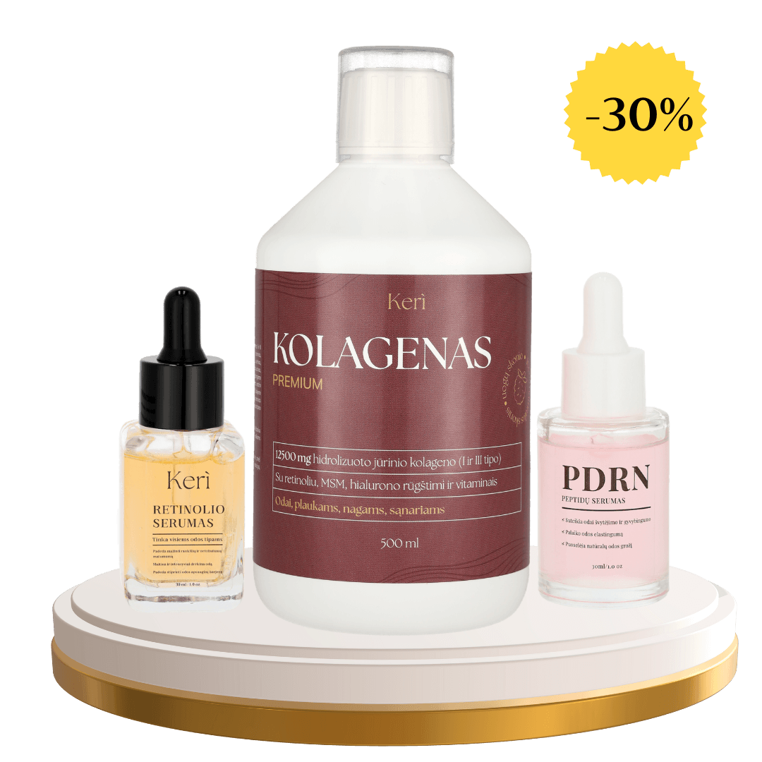 Kolageno, retinolio ir PDRN serumo rinkinys